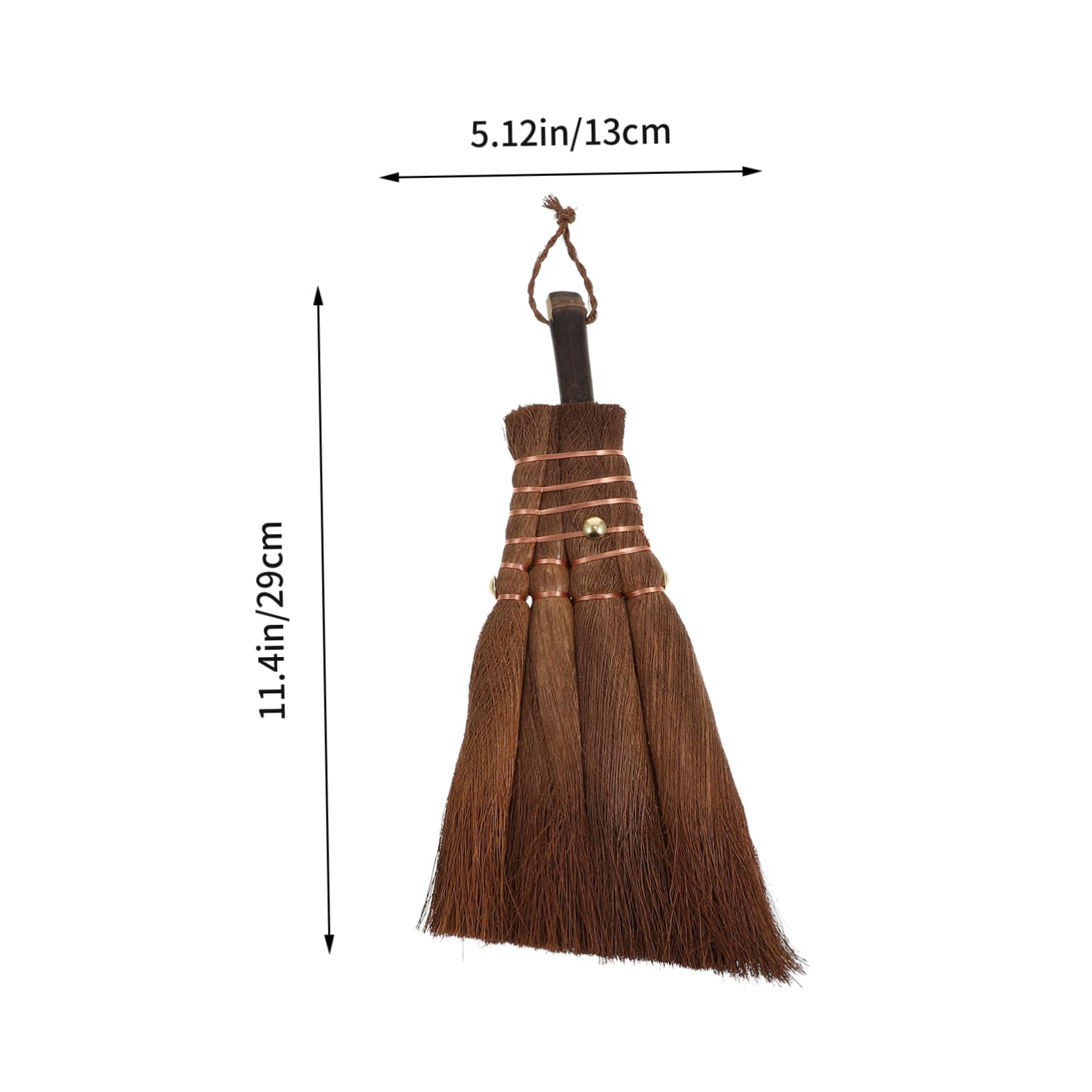 Yardenfun 1Pc Mini Handmade Broom Cleaning Tool Lightweight Natural Dust Removing Broom for Home Use for Desktop Laptop and Keyboard Cleaning Durable Craftsmanship Light Brown