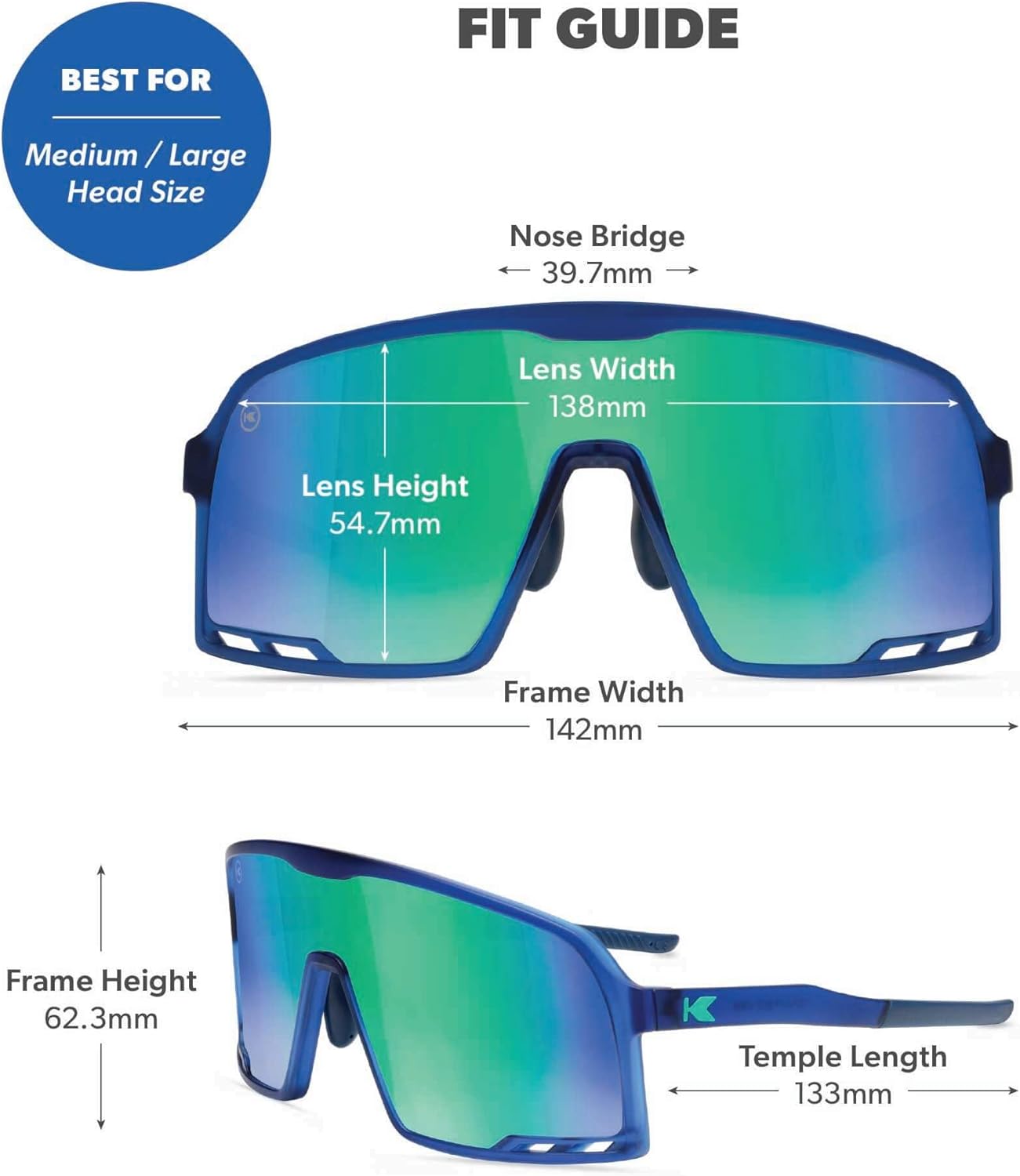 Knockaround Campeones Sport Sunglasses for Men & Women - Shield Sunglasses - UV400 Protection - Baseball, Cycling & Running