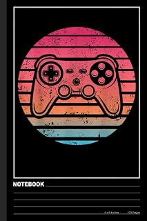 Retro Video Game Controller Video Gamer Notebook: Lined Ruled 120 pages (6 x 9). Notebook Journal for Video Game Fans and Gamer School Students