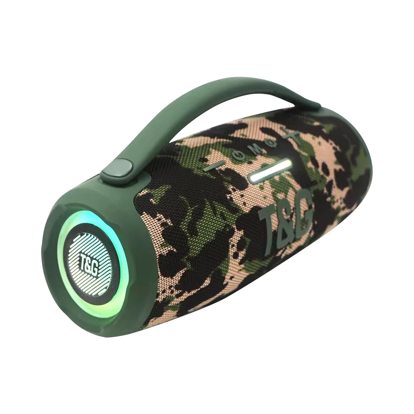 EASY SPEED Altavoz Bluetooth Potente 5.3,Altavoz Portatil Bluetooth Impermeable,Conexiones USB (Tipo-C), Aux, Radio FM,Alcance 10 Metros,para Exterior,Camuflaje