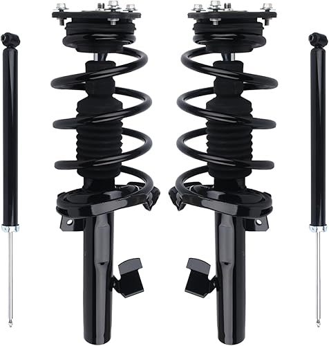 Autoround Conjunto completo de resortes de puntal delantero y trasero, amortiguadores Peforway compatibles con Mazda 3 2004-2009, Mazda 5 172263