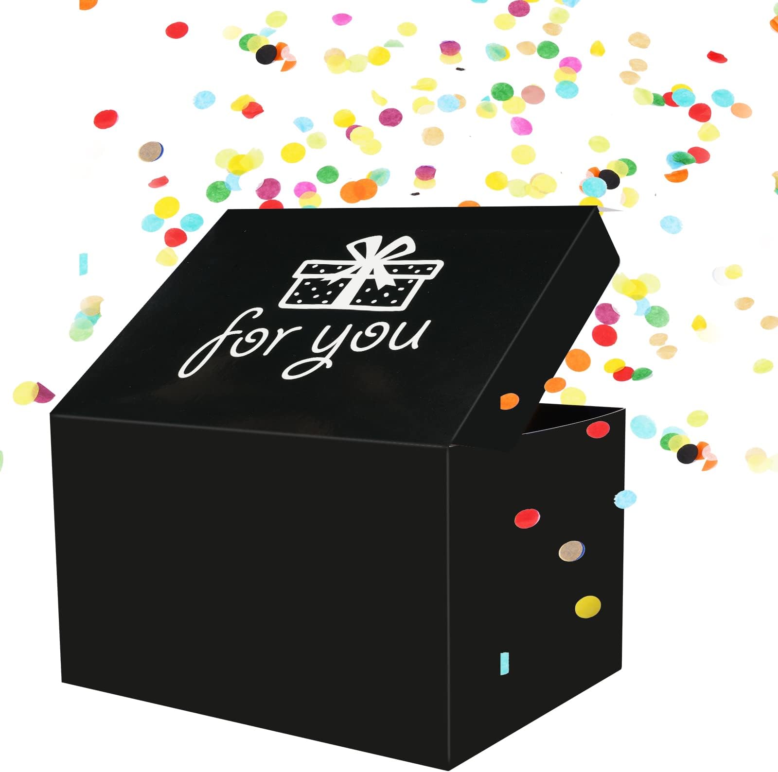 OFFCUP DIY Explosion Surprise Gift Box with Confetti Surprise for Birthday, Valentines, Wedding, Anniversary, Congratulations for Man, Woman, Boy, Girls, Friends
