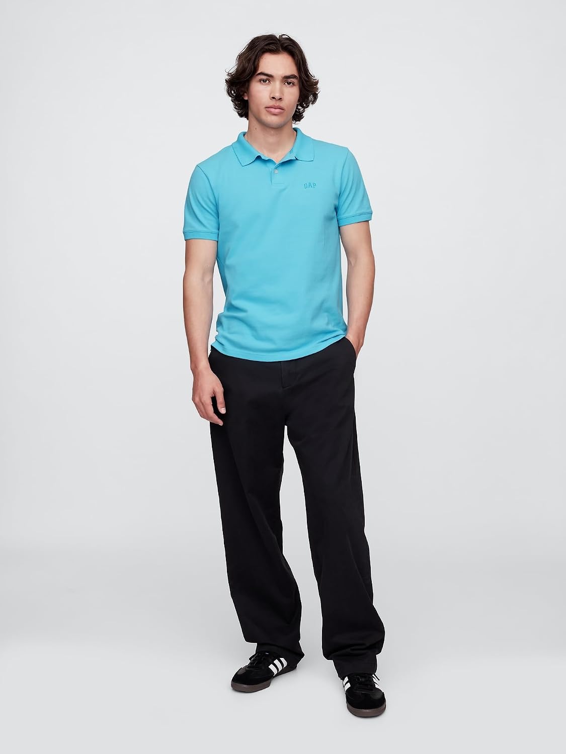 Gap Mens Logo Pique Polo