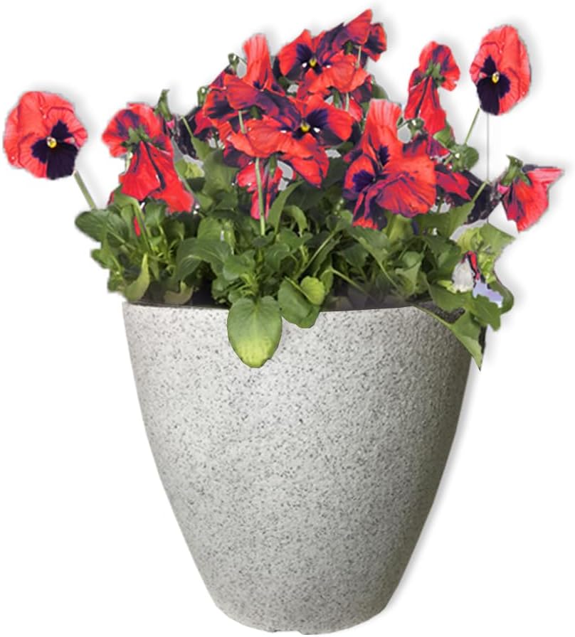 Misco Plastic Round Desert Sand Planter 13.5 Inch in Height Planter and 14.96 Inch in Diameter, White Sand Color Pot for Plants and Flowers for Indoor and Outdoor Decorative for The Home