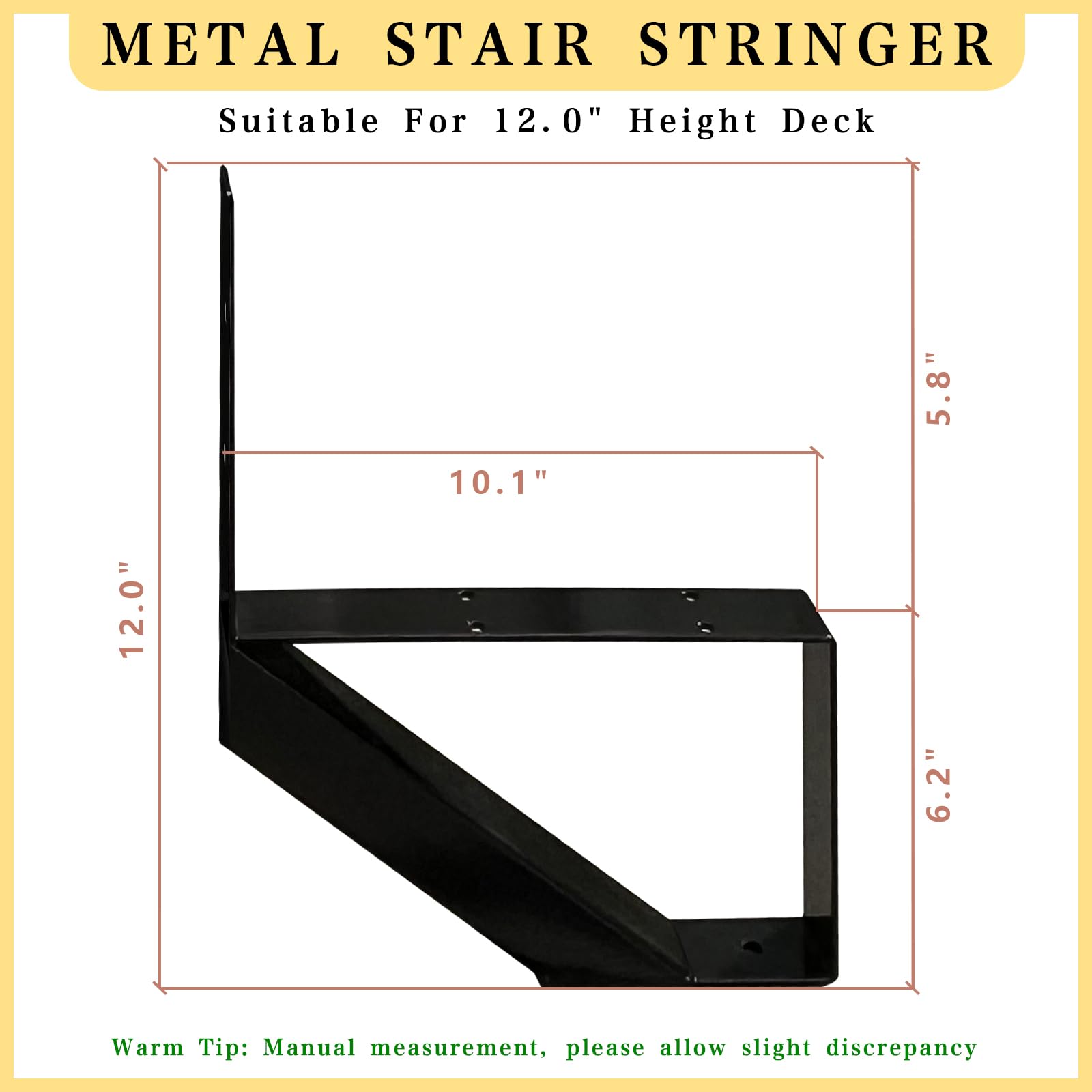 Snapklik.com : 1 Step Metal Stair Step Stringers, 1 Step Steel Riser ...