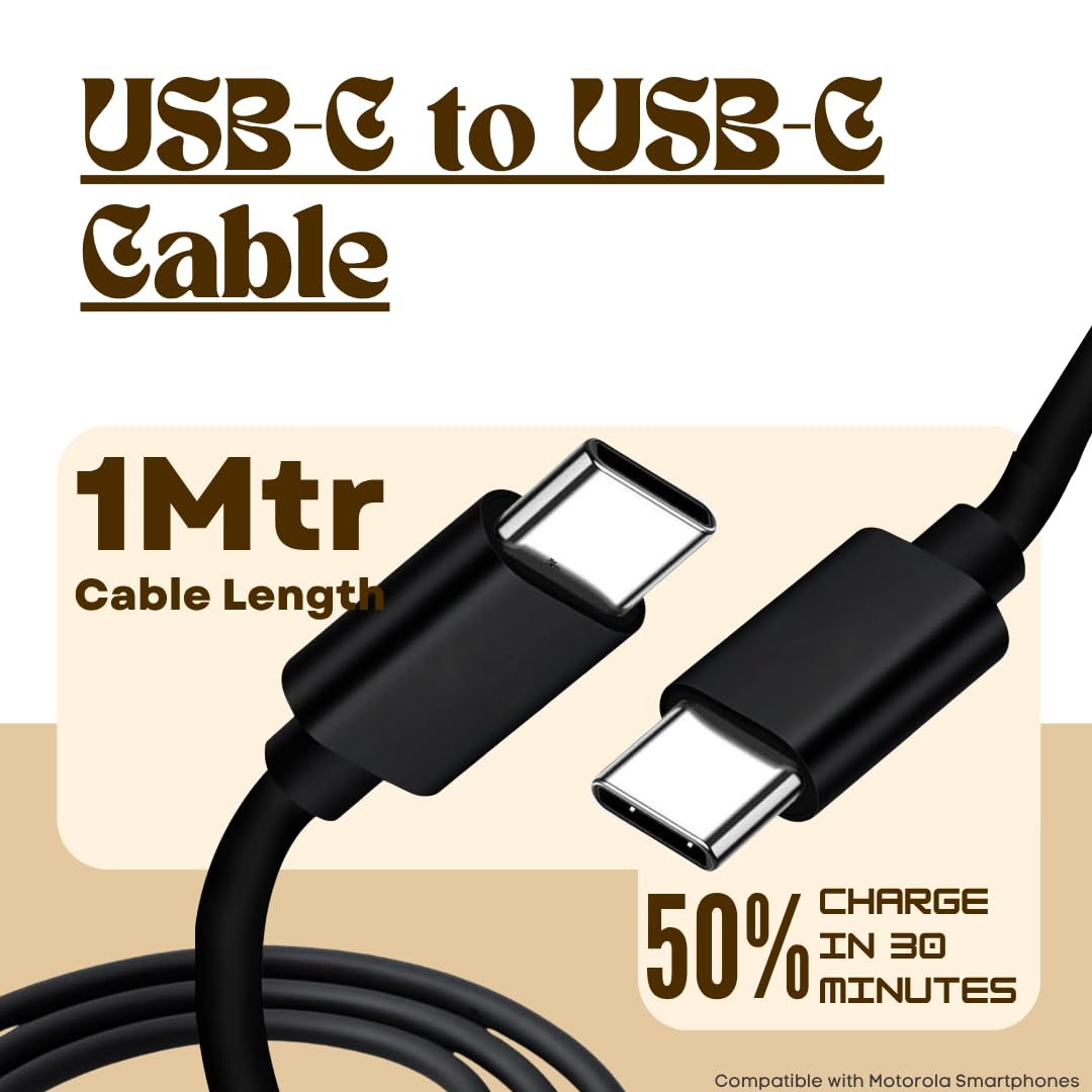 TurboPower USB-C Cable: Fast Charging for Moto Phones -3