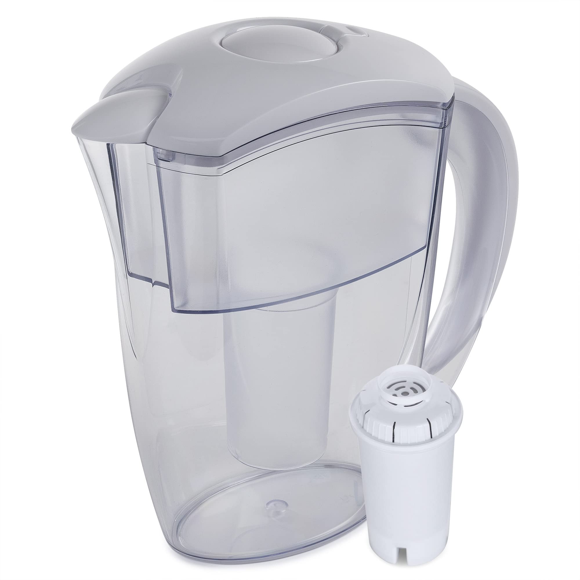 Aqua Optima Lily Jug Water Filter Pitcher with 1 Universal Filter (White)