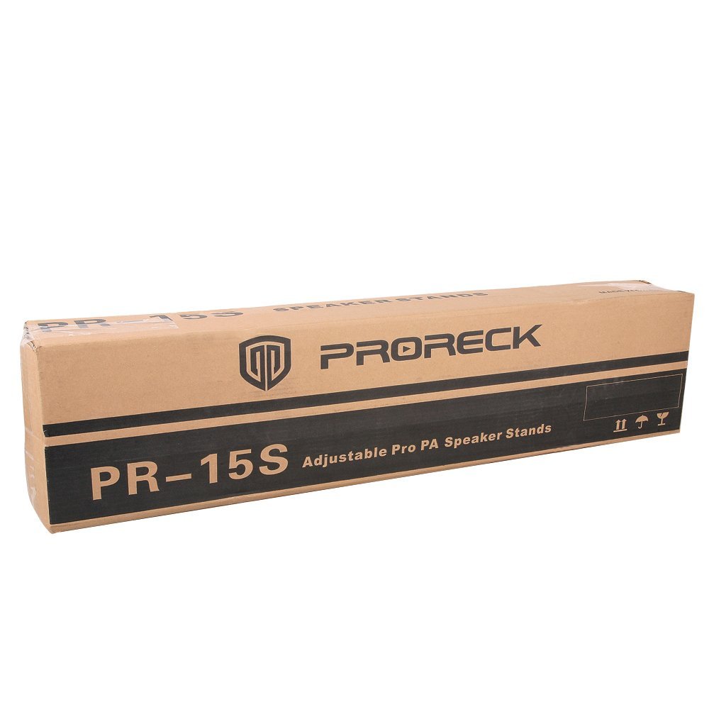 PRORECK Statyw do głośników para do systemu głośników DJ/PA, regulowana wysokość od 1,2 m do 1,8 m