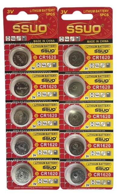 Works with SSUO CR1620 Coin 3Volt Cell Button Battery, (Pack of 10)-image-17