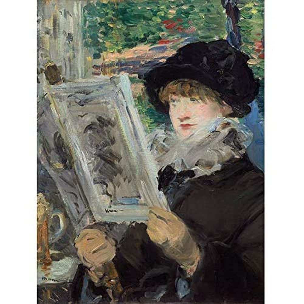 Manet Woman Lesebuch Impressionistische Malerei Kunstdruck Leinwand Premium Wanddekoration Poster Wandbild