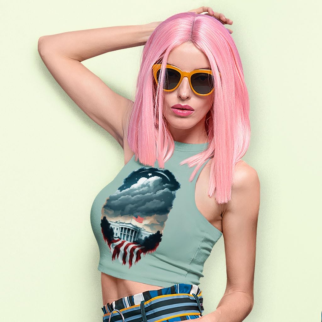 Patriotic Racerback Cropped Tank USA Lovers Items