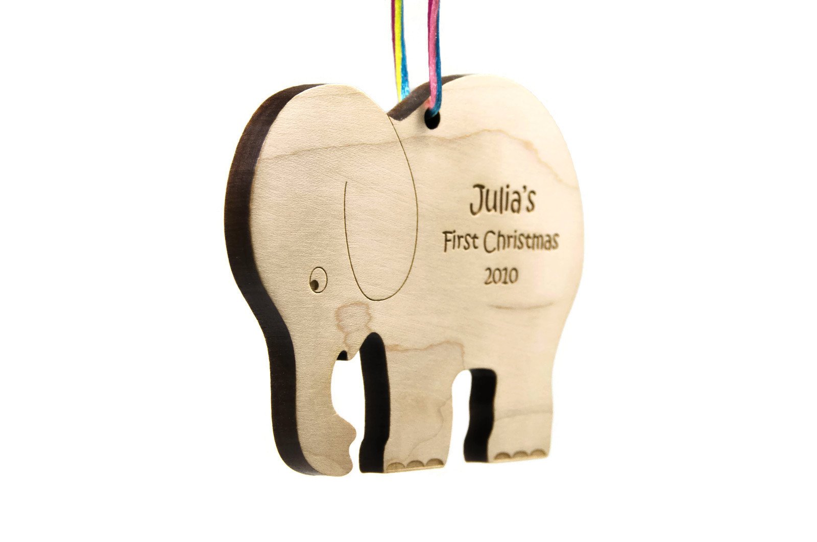 Christmas Ornament - Wooden - Baby's First Christmas - Personalized