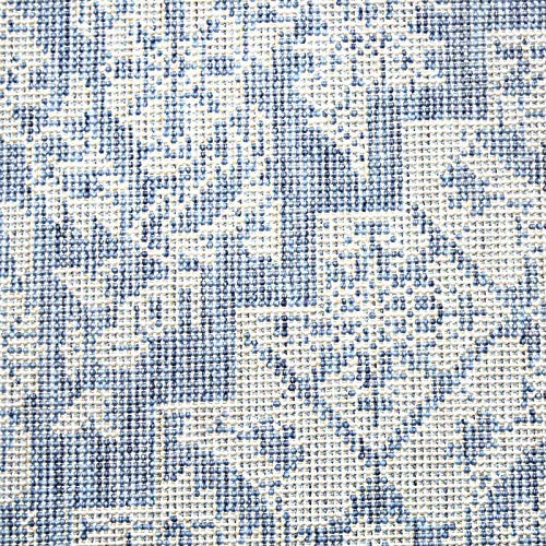 Nicole-Miller-New-York-Patio-Country-Dahlia-Transitional-Medallion-IndoorOutdoor-Area-Rug-BlueGrey-52×72 Nicole Miller New York Patio Country Dahlia Transitional Medallion IndoorOutdoor Area Rug BlueGrey 52×72