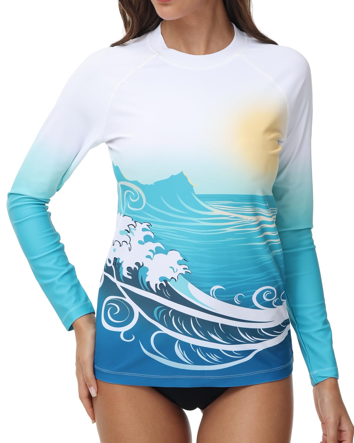 VAYAGER Dames Rash Guard UV-Bescherming Lange Mouwen Zwemmen Shirts