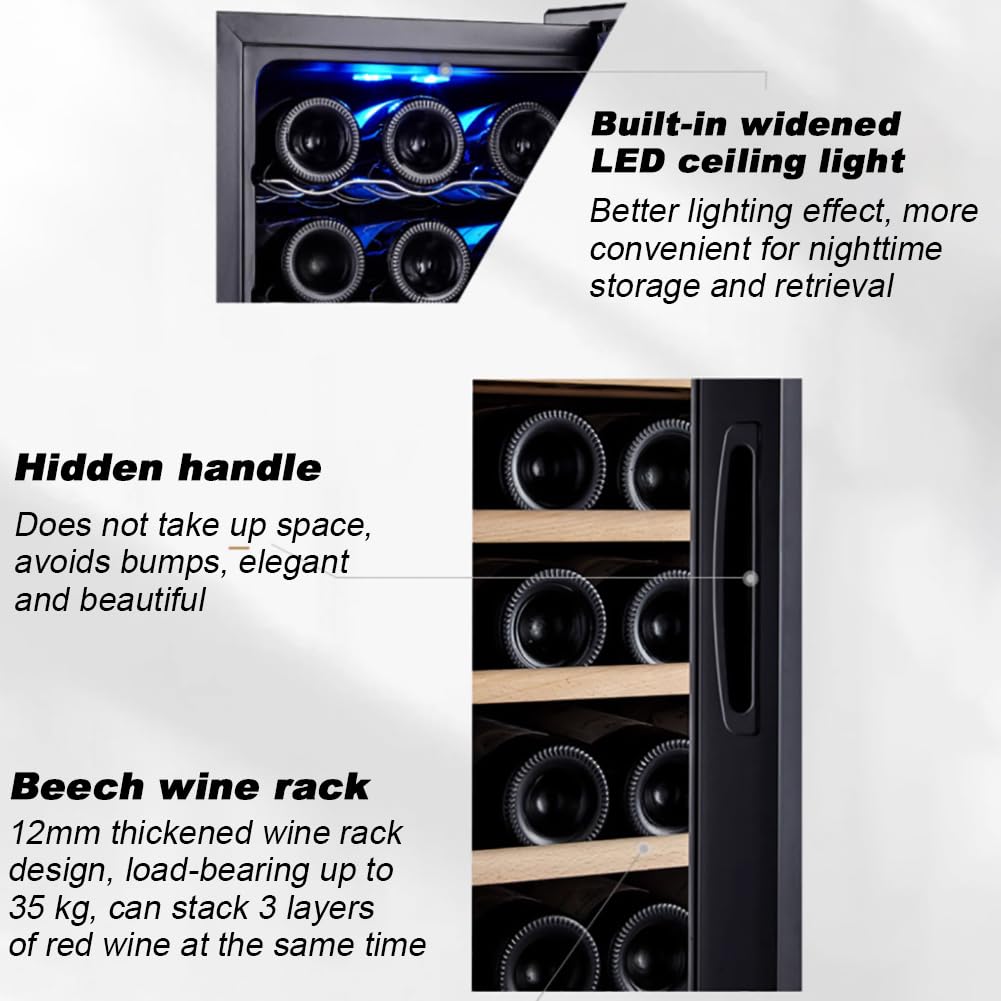 Tt-Yel Constant Temperature Wine Storage Cabinet, Multi-Function Wine Refrigerator, 30-Bottle Wine Cellar Refrigerator, Digital Temperature Screen, Beverage/Tea Refrigerator,D on Fridge.com - View 6