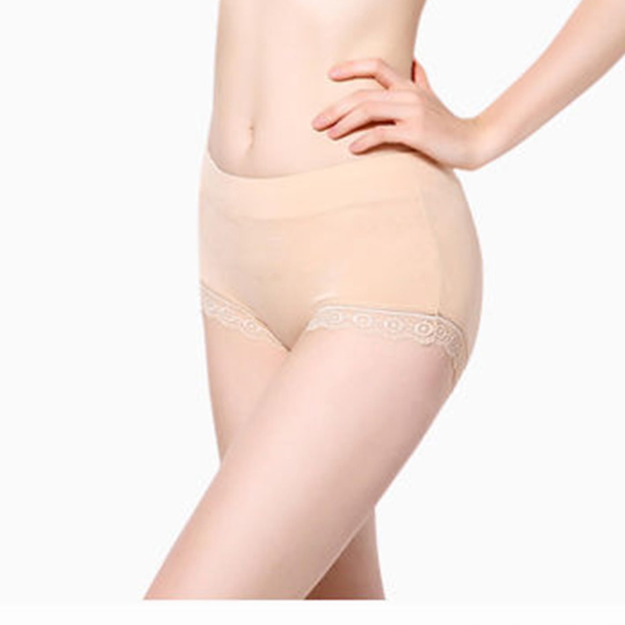 Calzoncillos de modal para mujer, talla grande, color sólido, transpirables, con encaje, multicolor, suaves y cómodos (caqui, 5 piezas, L)