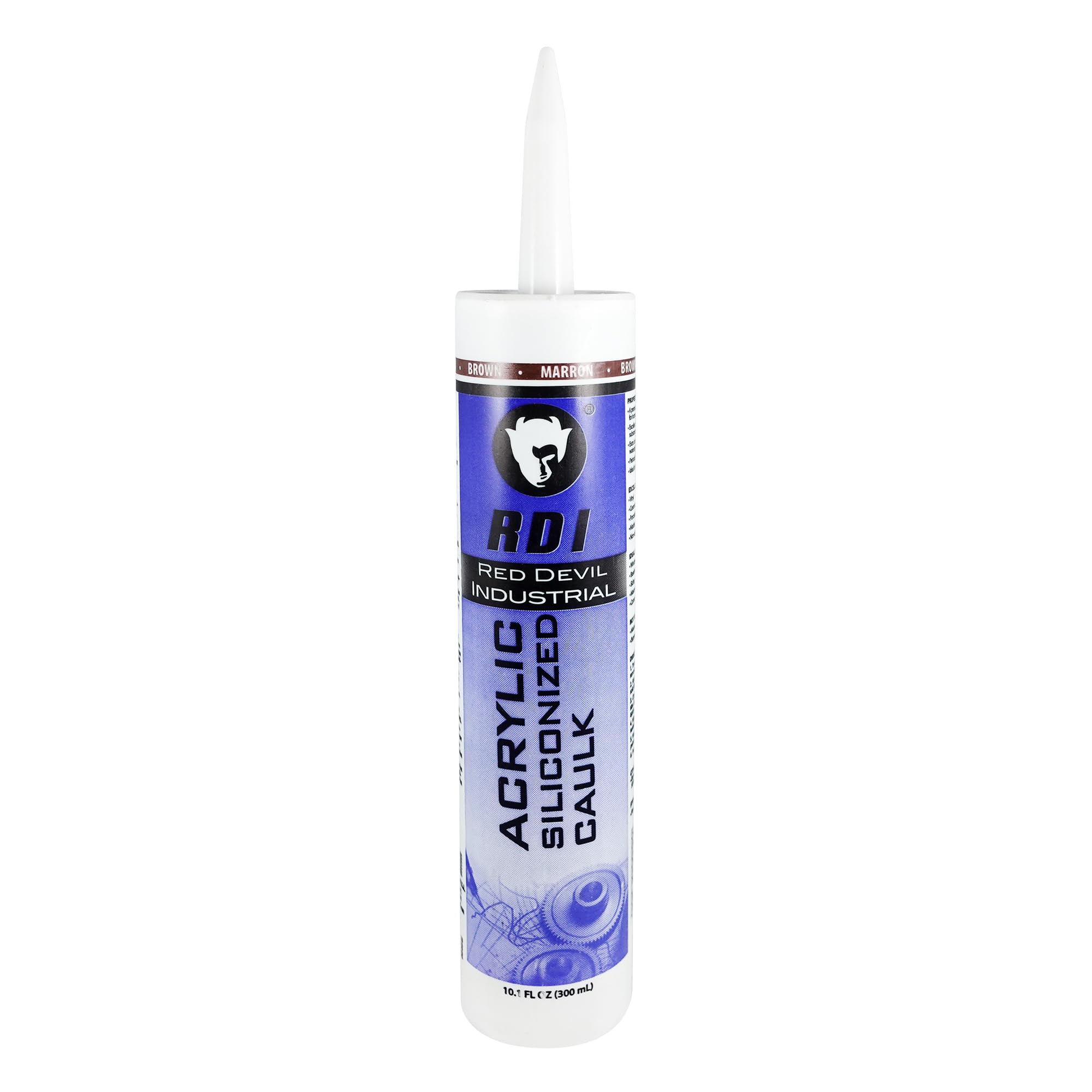 Red Devil 08464I RD Pro Construction Grade Siliconized Acrylic Sealant, 10.1 oz., Brown, 1 Pack