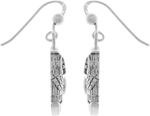 Miniatura 3 de Jewelry Trends Pendientes colgantes de plata de ley con nudo celta y luna creciente con piedra lunar, Plata de ley, Piedra de luna