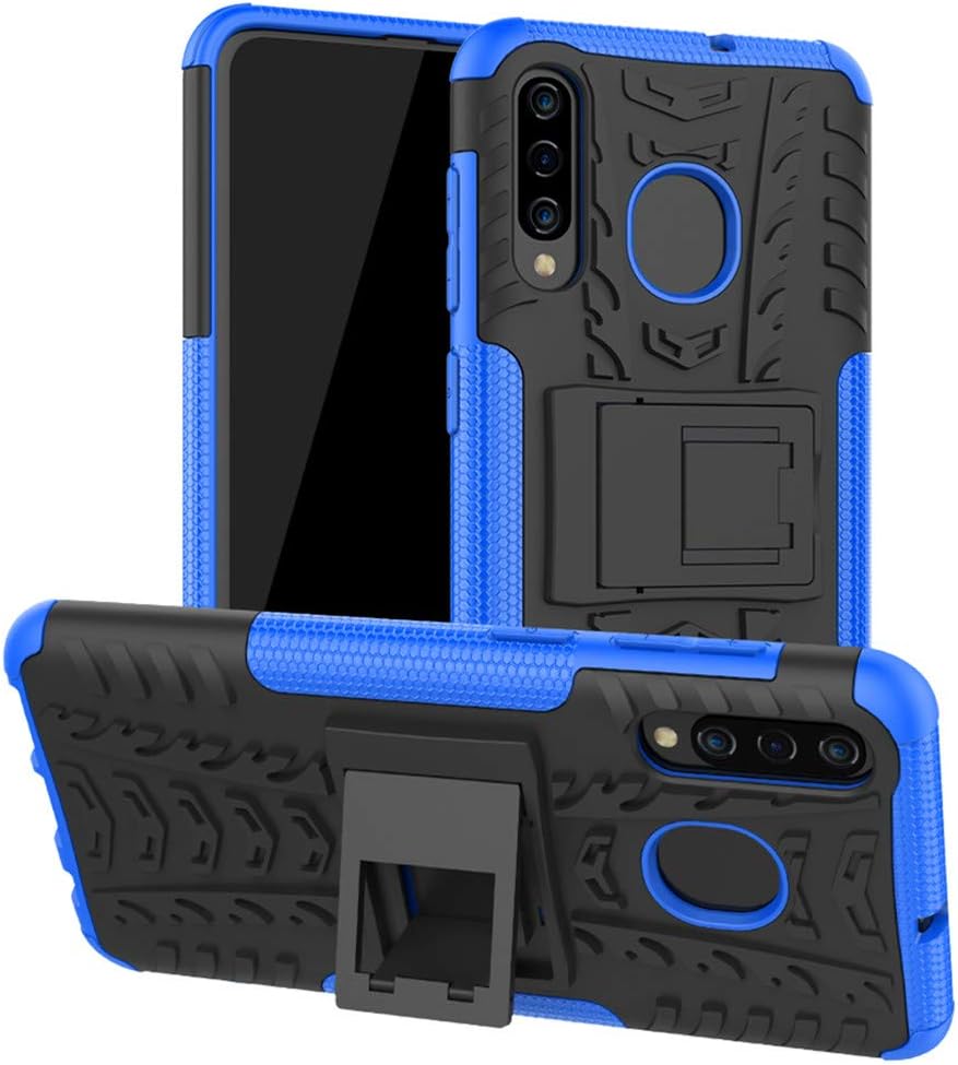 Yiakeng Samsung Galaxy A20 Case, Samsung Galaxy A50 Case, Shockproof Slim Protective with Kickstand Hard Phone Cover for Samsung Galaxy A50/A30/A20 (Blue) Samsung Galaxy A20 Case Blue