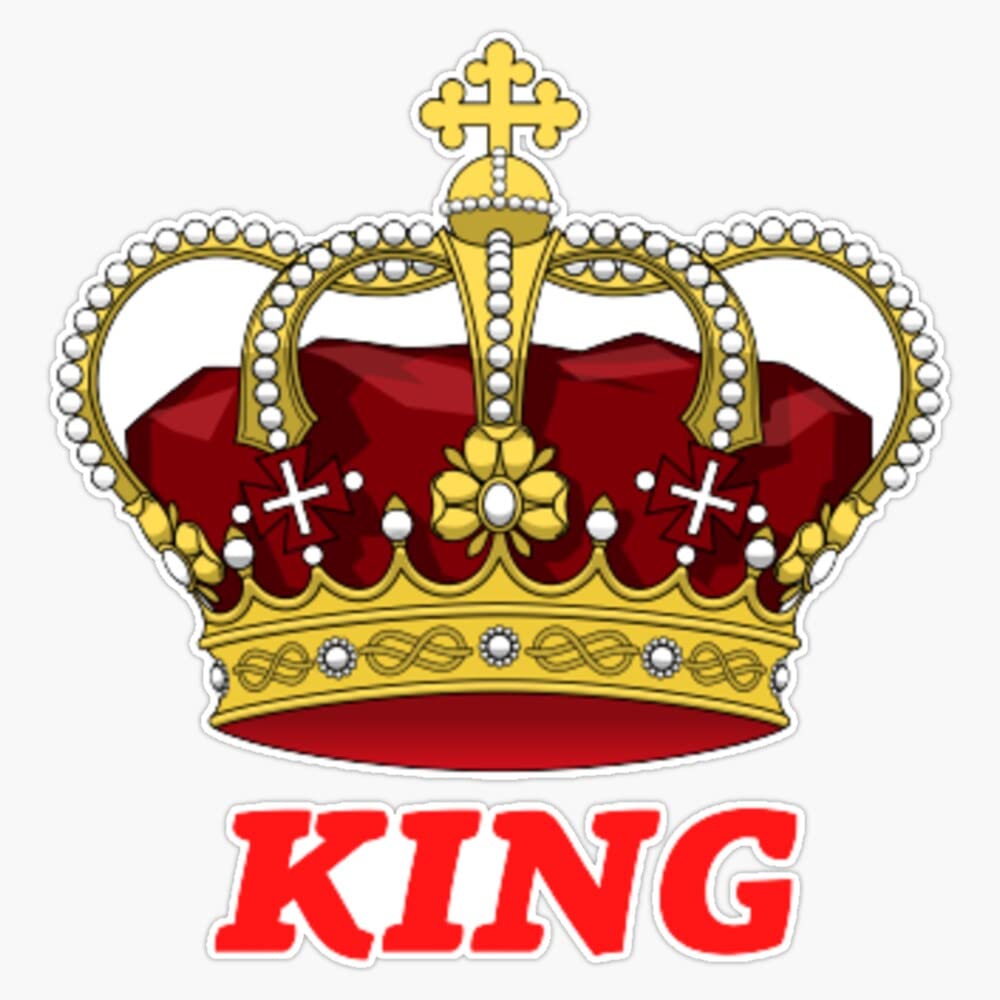 King Bumper Sticker Vinyl Decal 5"