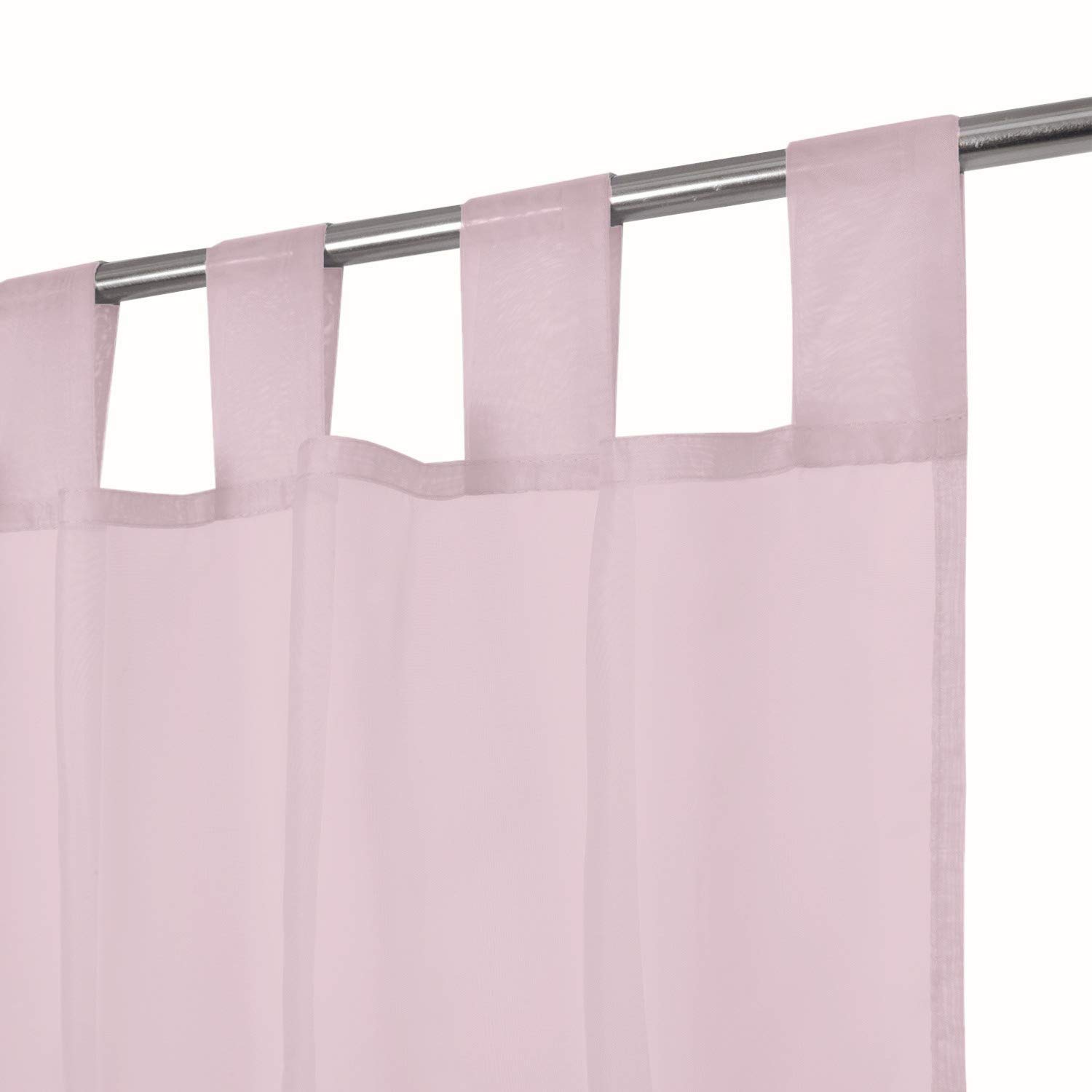 Megachest sheer Voile Tab Top Curtain (blush, 56" wideX90 drop(W142cmXH228.5cm))