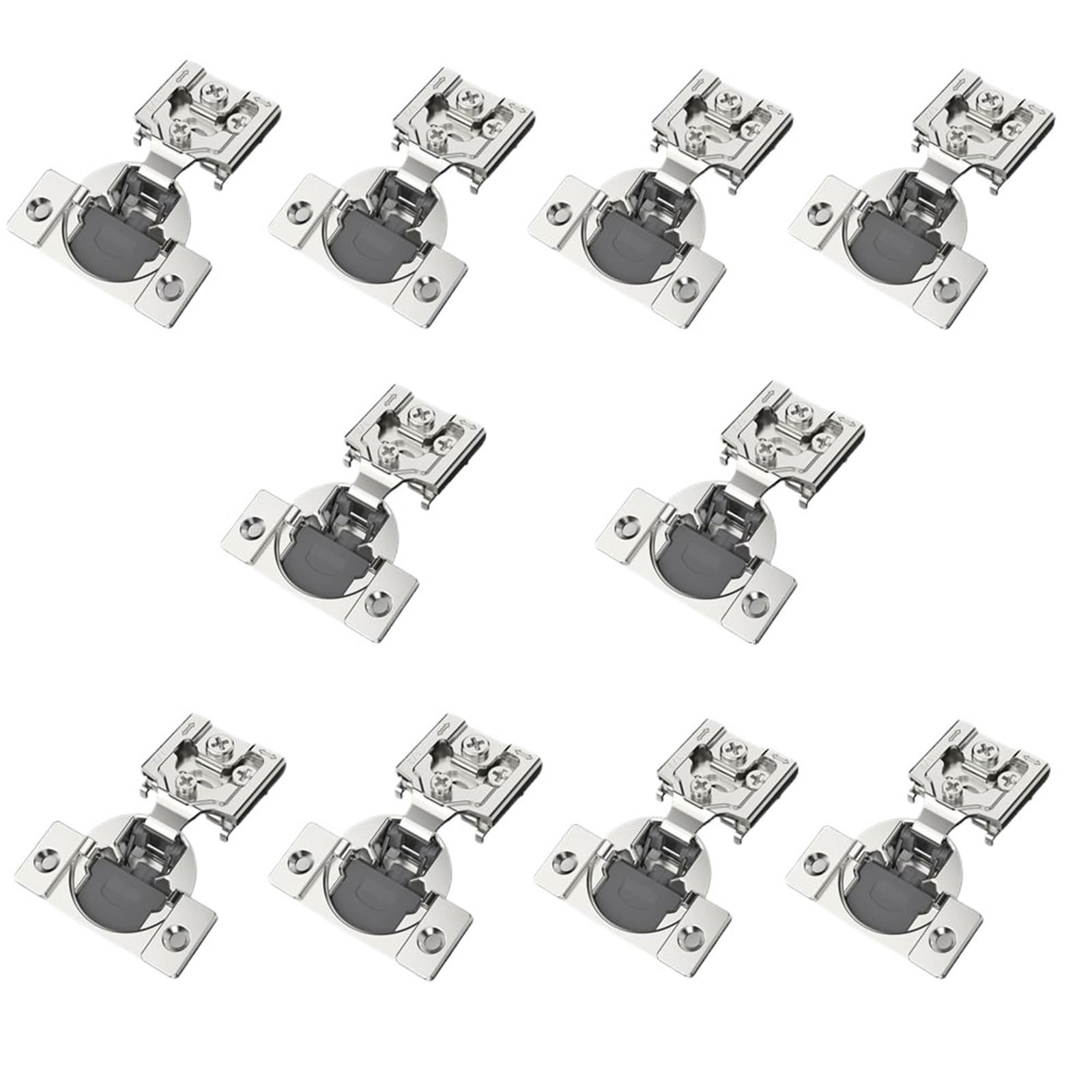 Kdhcvkz 10Pcs 1/ Nickel Plated Cabinet Hinges 1/2 Inch(10Pcs)