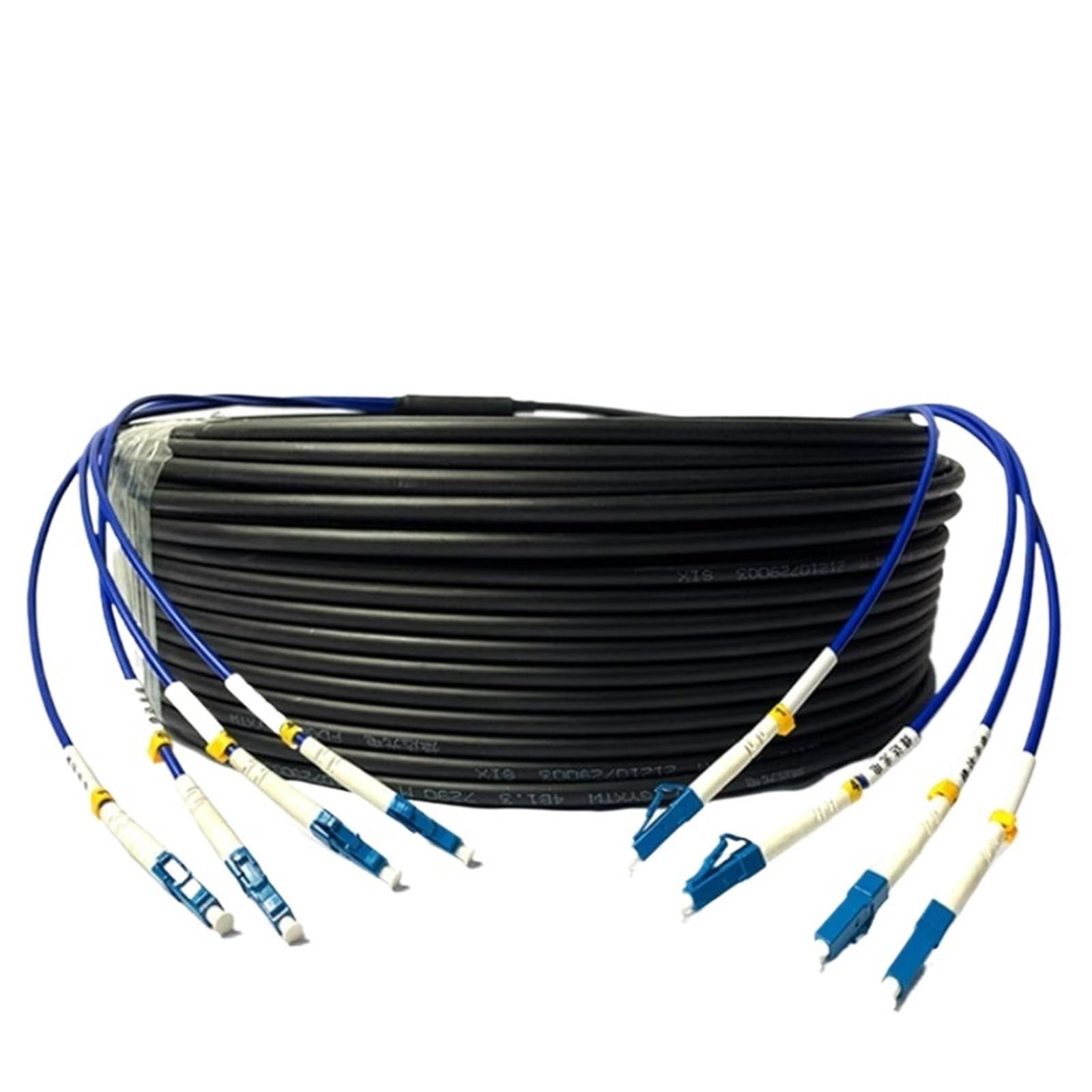 Câble optique blindé extérieur de 50 m, 2 cœurs, 4 cœurs, 6 cœurs, 8 cœurs, 12 cœurs, SC/FC/LC/ST/optique, pull-over (nous choisir)
