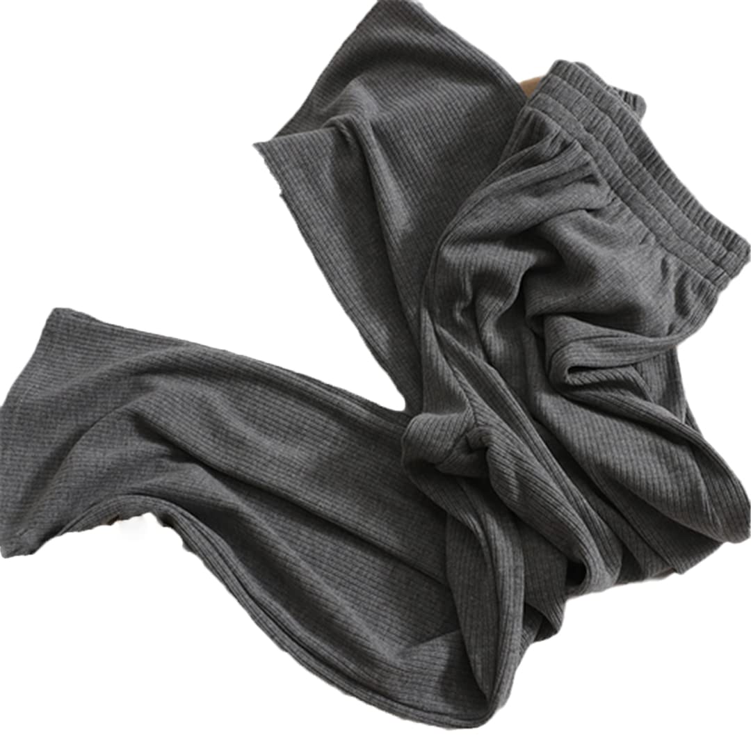 Black Loose Straight-Leg Pants for Women Solid Color Casual Pants Wide-Leg Drape Mopping Trousers