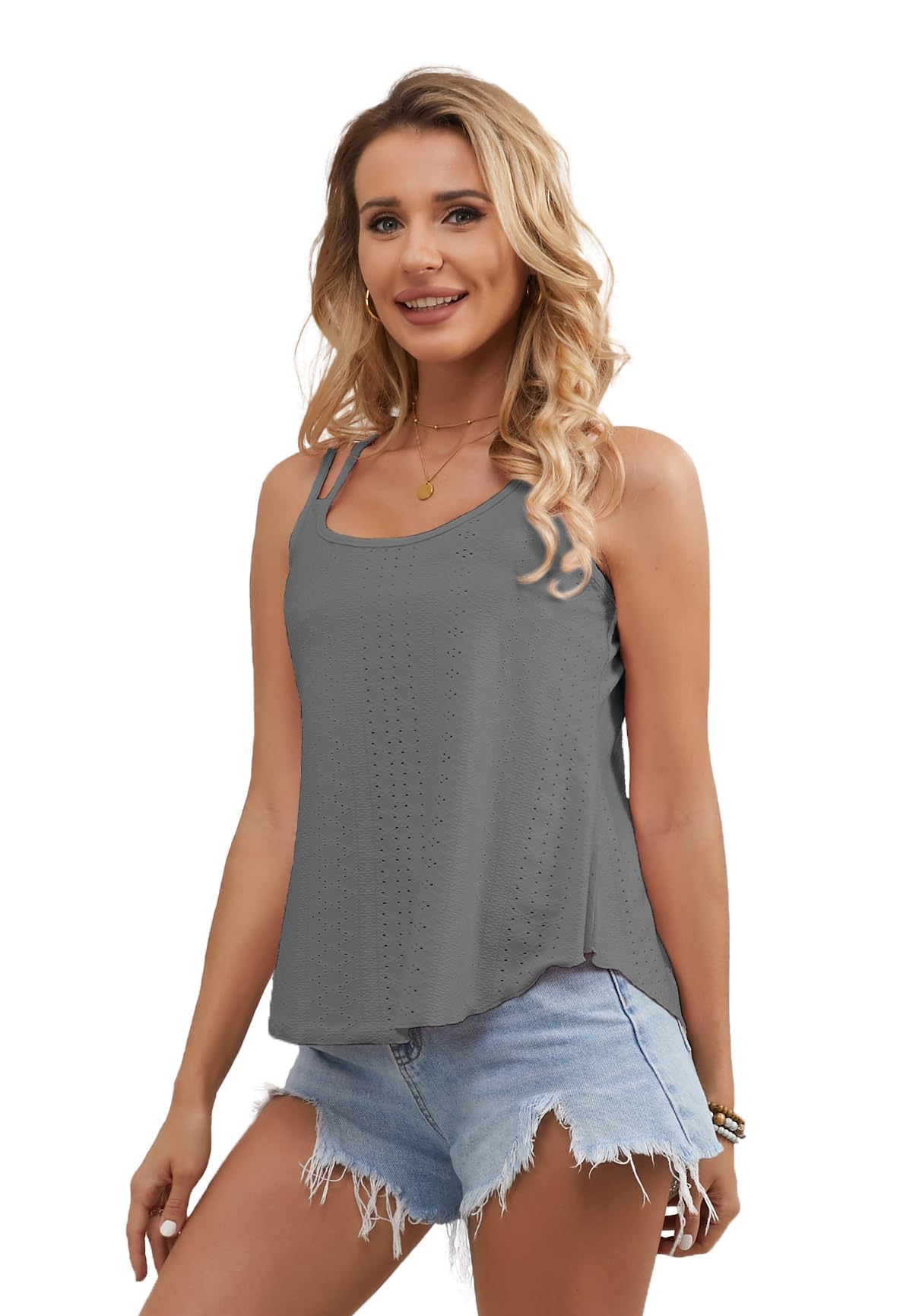 Tomatofrydan Canotta Estiva da Donna,Camicette da Donna,Base Tank Top Casual Senza Maniche Camicette Canotta Maglietta Tops