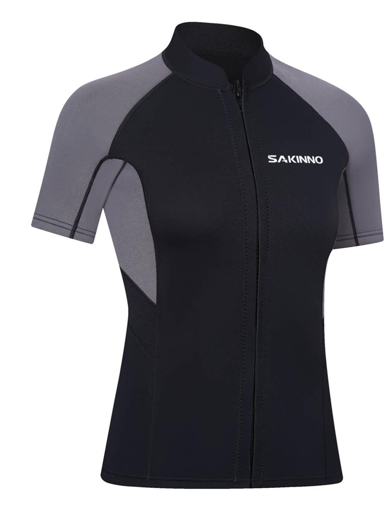 iiniim Damen Neoprenanzug Jacke 2mm Neopren Jacke Tauchen Neoprenanzug Tops mit Reißverschluss Schnorcheln Surfen Taucheranzug