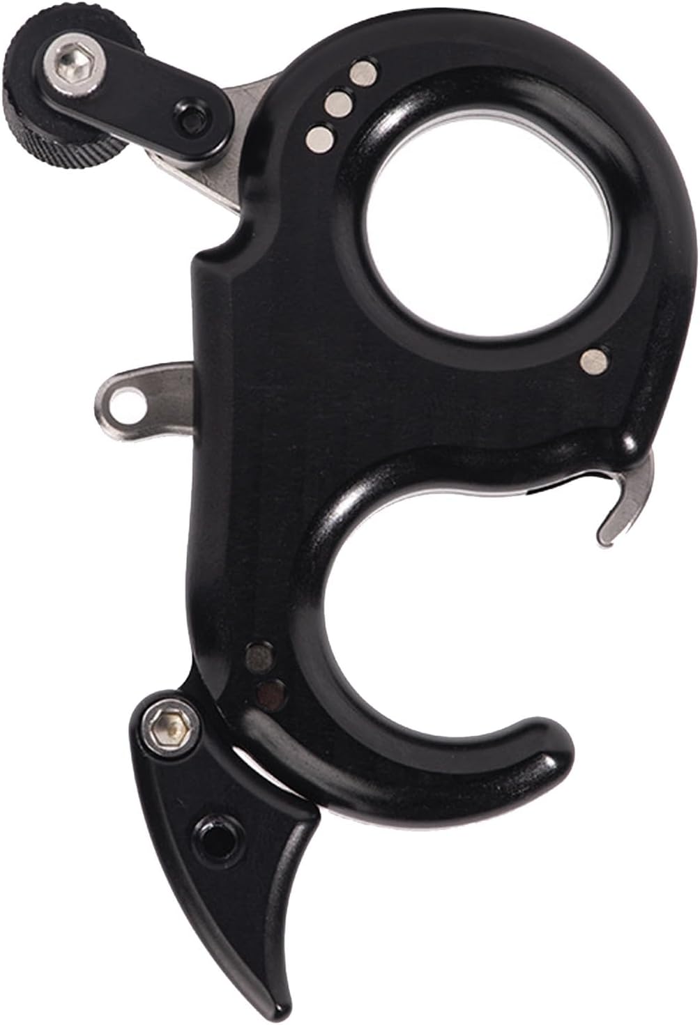 Archery Bow Release Aid 3 Fingers Aluminum Alloy Compound Bow Release Aids Manual Thumb Trigger Caliper Grip for Bow Hunting Accessories