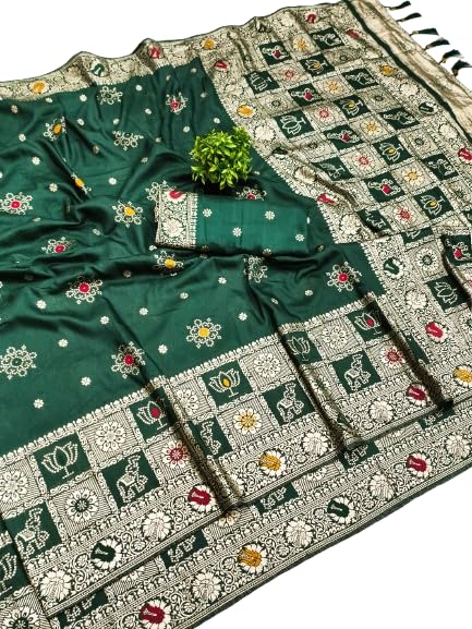 Jacquard Bandhani Soft Silk Saree Pure-picture-43