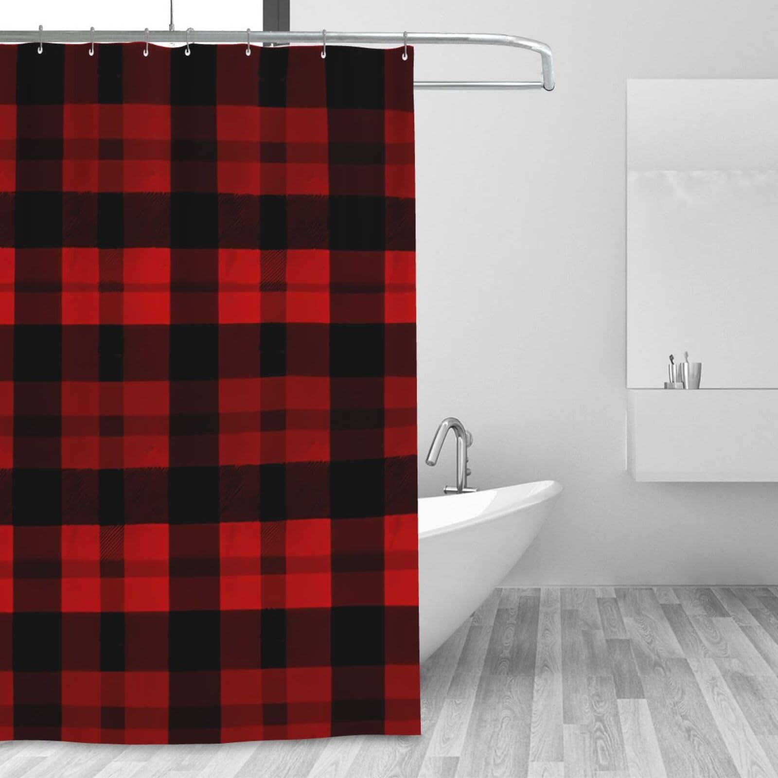 Rideau de douche moderne minimaliste pour une salle de bain familiale