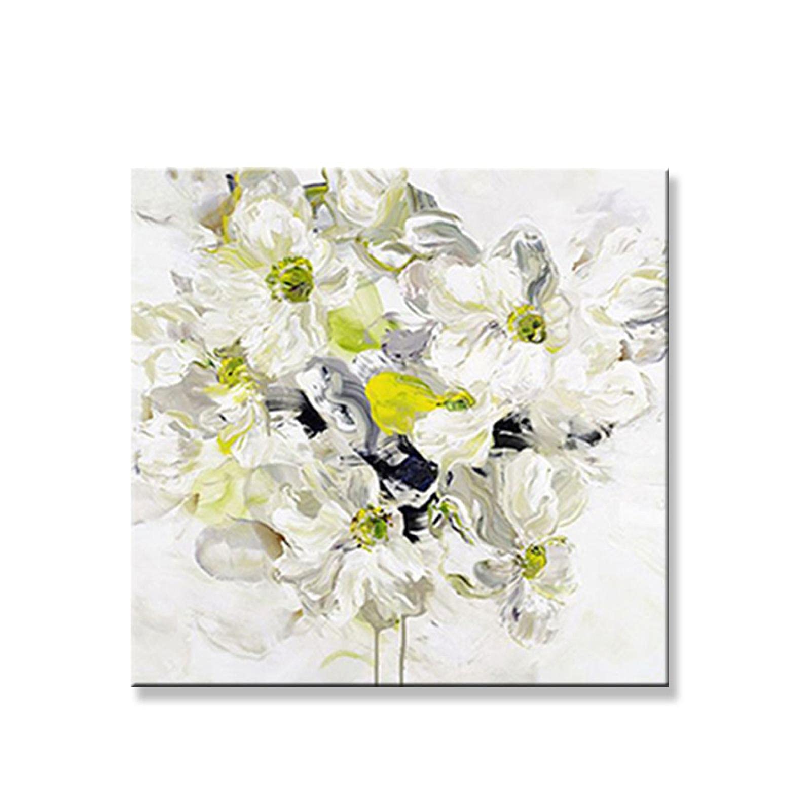 Orchidée blanche toile 70x70cm tableau moderne salon - 7