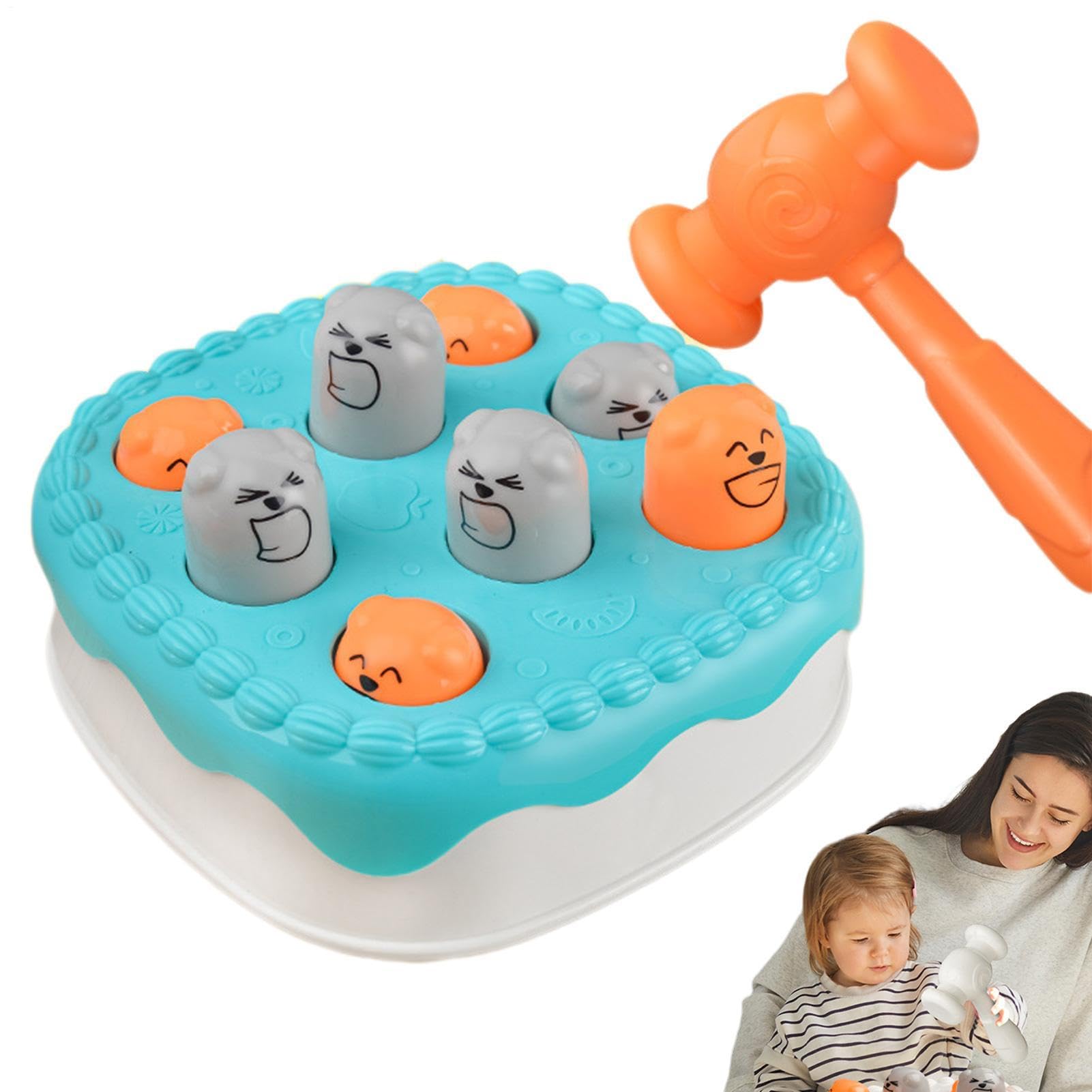 Whack Game Mole - Hammering Pounding Toy, Wack A Mole Game, Cake Shape Wack Moles Hammer Games, Early Learning And Interactive Play Pounding To For Indoor Boys Girls Aged 1-3 Years Old