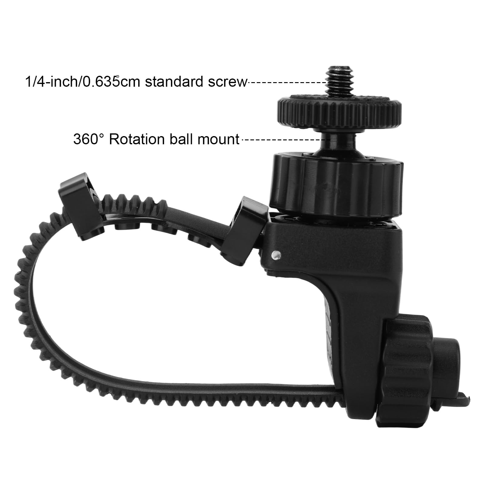 Pince Lyre Réglable pour Trompette et Téléphone, Rotation à 360° Support de Téléphone Amélioré Saxophone Accessoires pour Trompette ou Cornet (Noir)