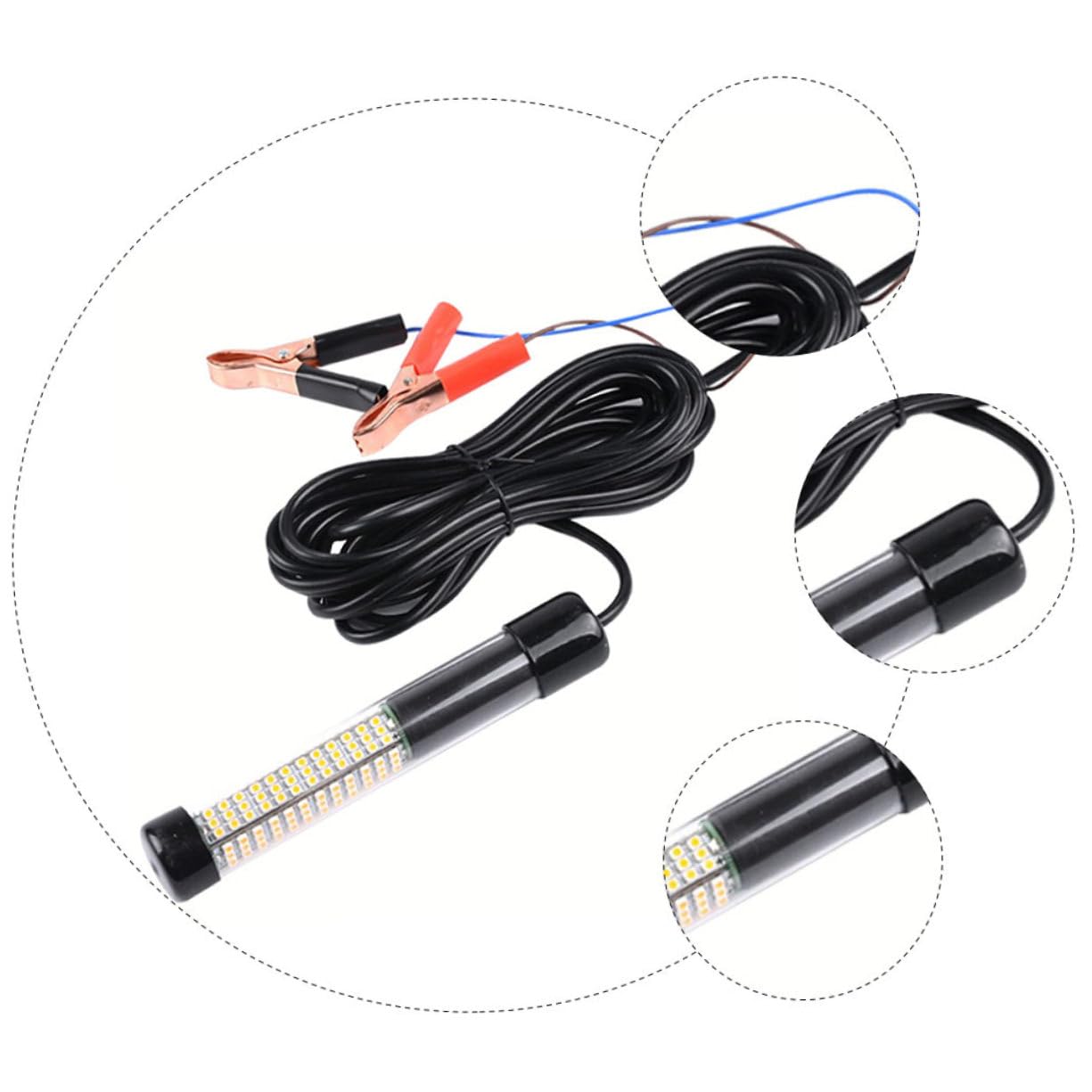 SUPVOX Material 12v Underwater Fishing Lamp Led Lure Fish Light Safe for Use Lightweight