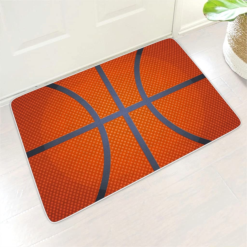 Veryday Doormat Basketball Door Mat Rubber Entrance Mat Door Mat Door Mat Dirt Trapper Mat House Door Mat for Front Door White 60 x 90 cm