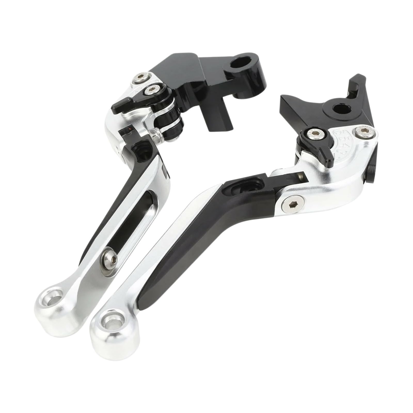 Wnftyske Silver N Motorcycle Brake Clutch Lever Pivot Levers Moto Foldable Extendable Brake Clutch Levers For Duc&Ati St4s 620 For Monster Mts For 800/400/695/696/796, Hypermotard 796