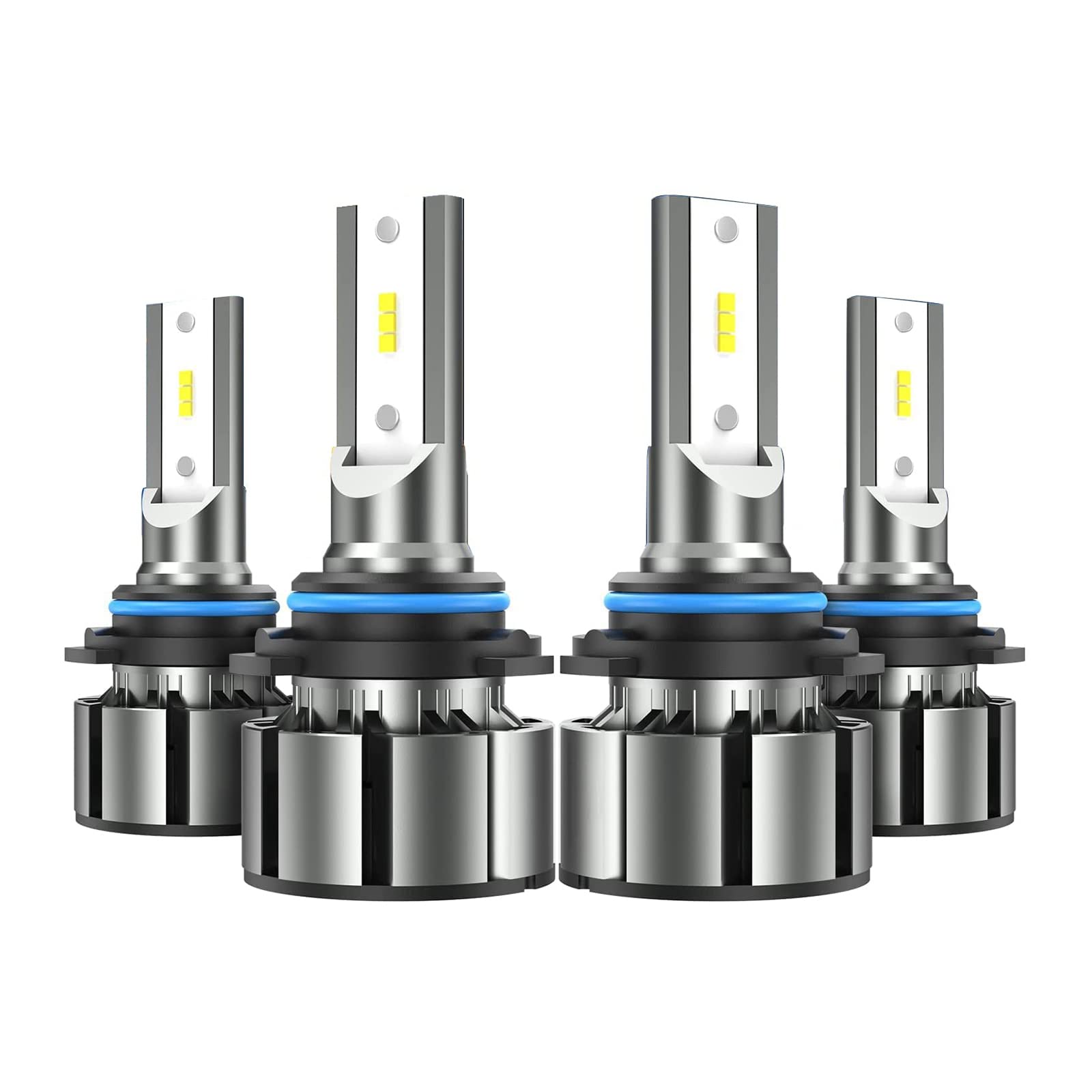 MARSFLUXZ1 9005/HB3 and 9006/HB4 LED Headlight Combo Kit, 24000 Lumen 400% Brighter, High low Beam Conversion Kit, 6500K Cool White Headlight Conversion Kit, CSP Chips, Halogen Replacement, Pack of 4