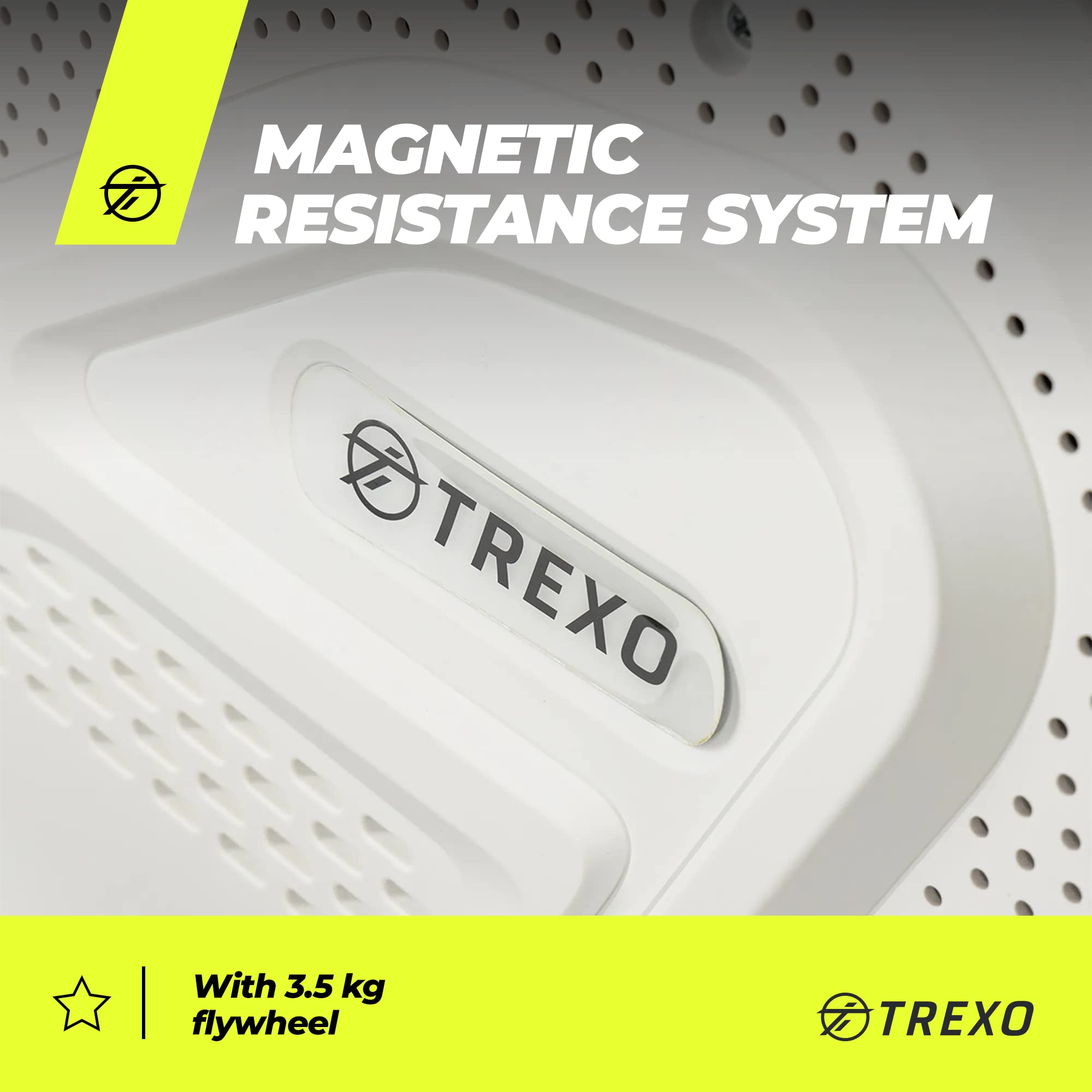 TREXO Wioślarz z magnetycznym systemem oporu 1-16, koło zamachowe 3,5 kg, wskaźnik wagi, stabilna konstrukcja, ergometr, trener wioślarski I RM100