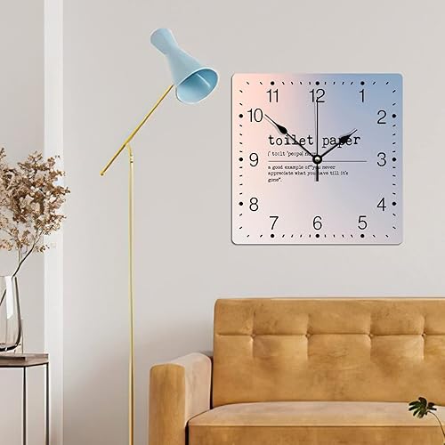 Miniatura 5 de Reloj de pared de estilo retro, 12 pulgadas, pantalla analógica, movimiento de barrido silencioso, material de PVC, fácil de colgar, ideal para