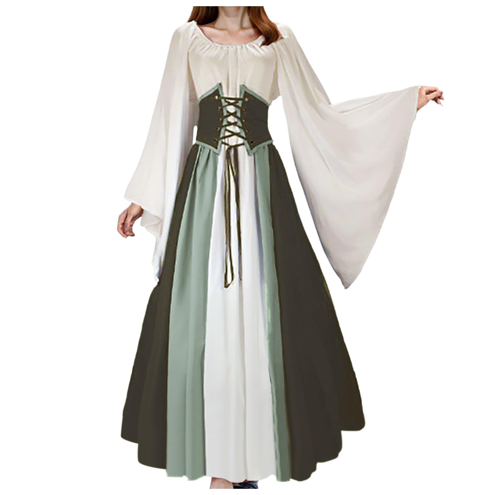 Dirndl Bluse Damen Trachtenbluse Dirndl Dirndlbluse für Oktoberfest Karneval Mittelalterliches Cosplay für Damen Elegantes Unterkleid mit Überwurf im Stil historische Feste Theaterauftritte