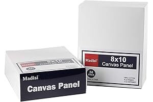 Madison Painting Canvas Panels 48 Pack 8x10: Ideal for Budget-Conscious Artists