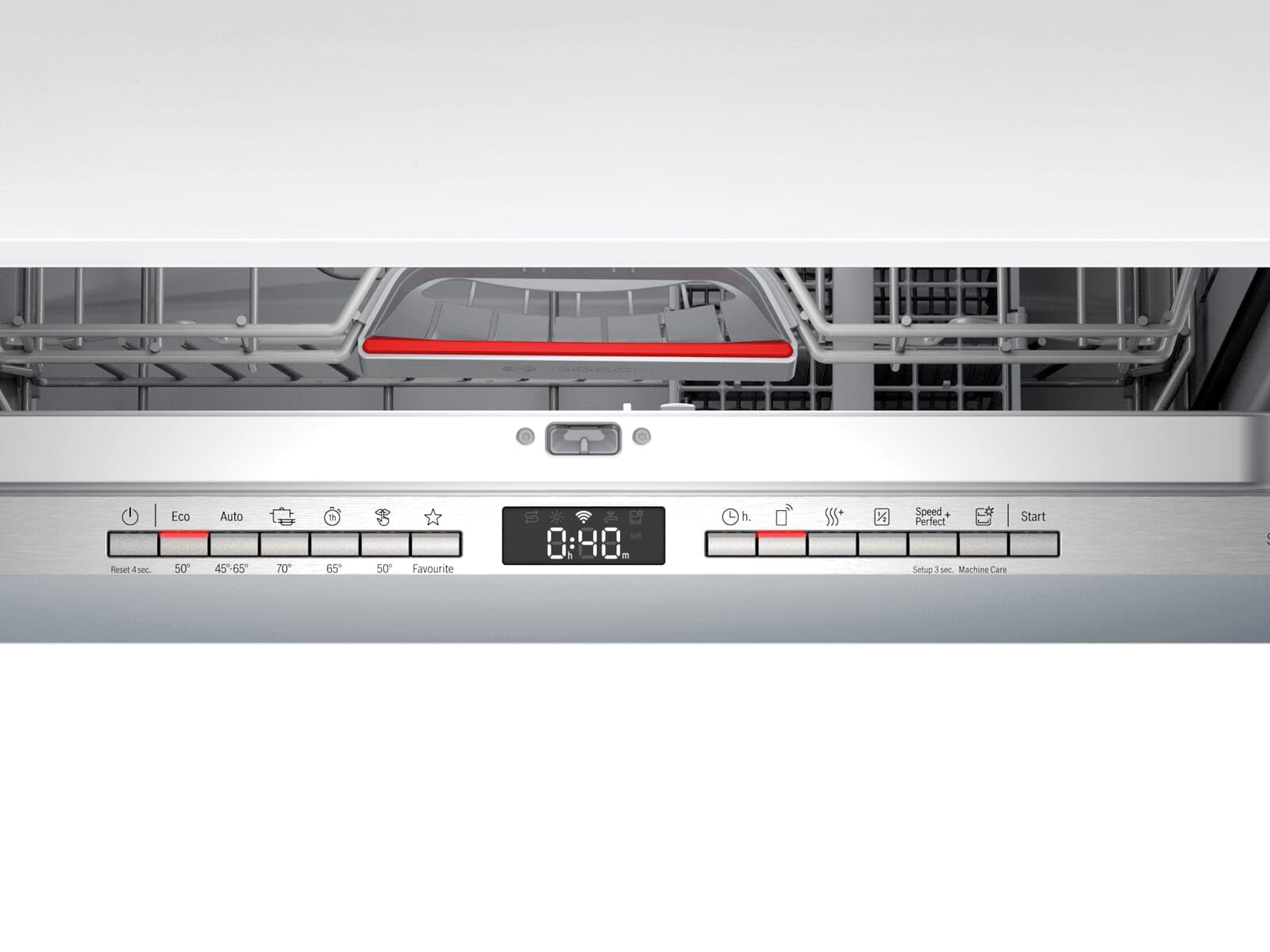 Bosch SMV4HTX31E - Lavastoviglie serie 4, completamente integrata/E, 60 cm, 92 kWh/100 cicli, 12 MGD, Silence/InfoLight/Extra Asciugatura/Cestello portaposate/Home Connect