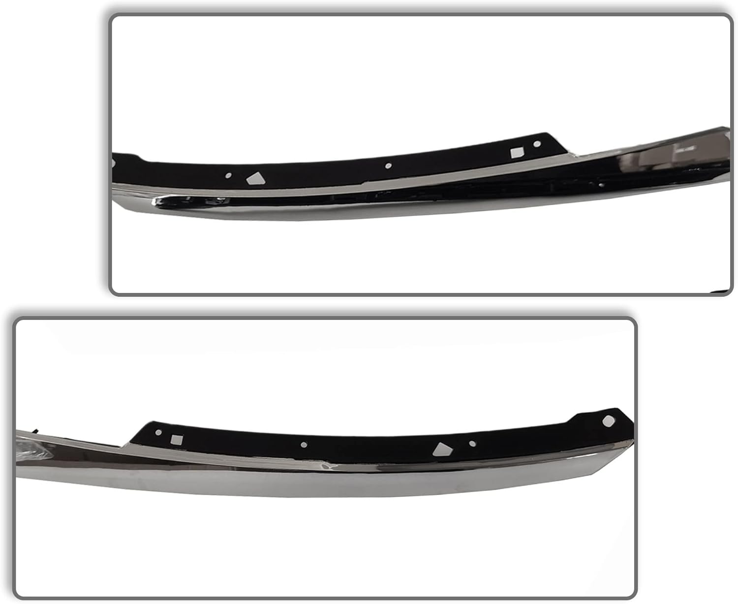 PartsFlow 2PCS Grille Trim Molding Left And Right Side Chrome For 2016 2017 2018 Honda Civic 71124TBAA01 71129TBAA01