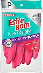 EsfreBom - Luva de Cozinha com Encaixe Perfeito, Tamanho P, Cor Rosa, Bettanin