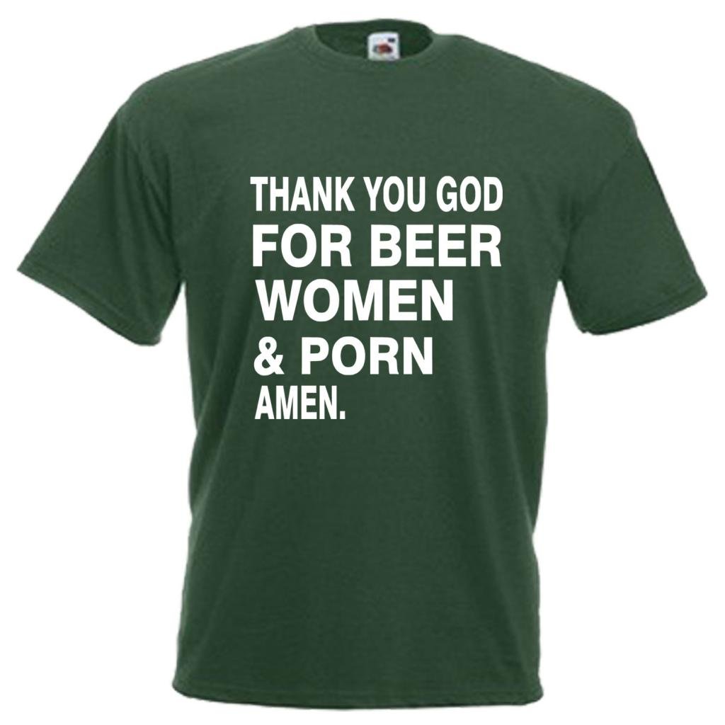 Beer Women Porn Mens T Shirt XXL Bottle Green