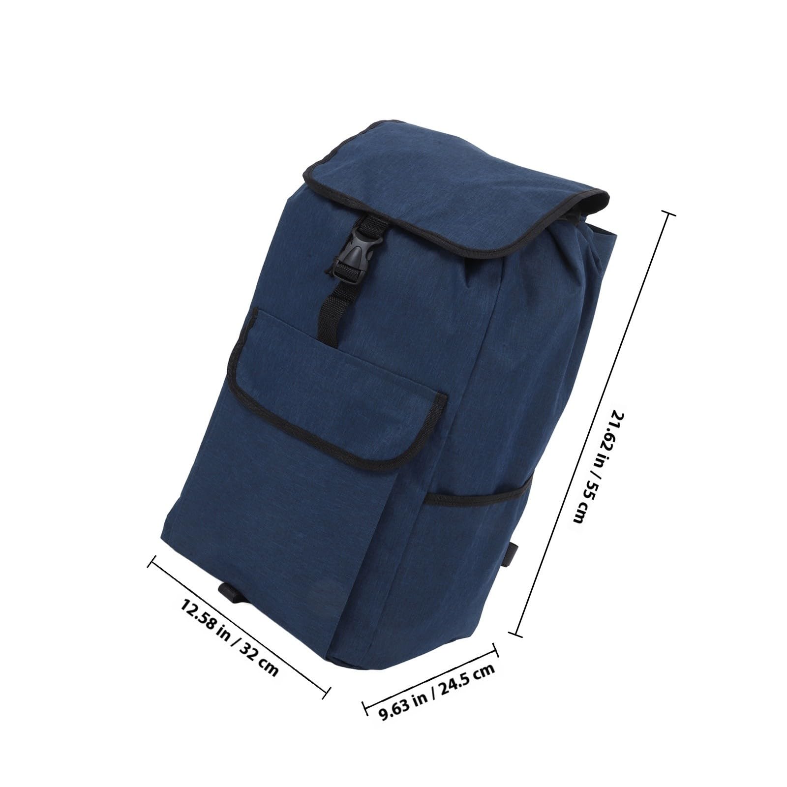 Bolsa de Reemplazo y Diseño Plegable con Bolsillos Laterales Azul de Tela Oxford para Carrito de para Uso Cotidiano y
