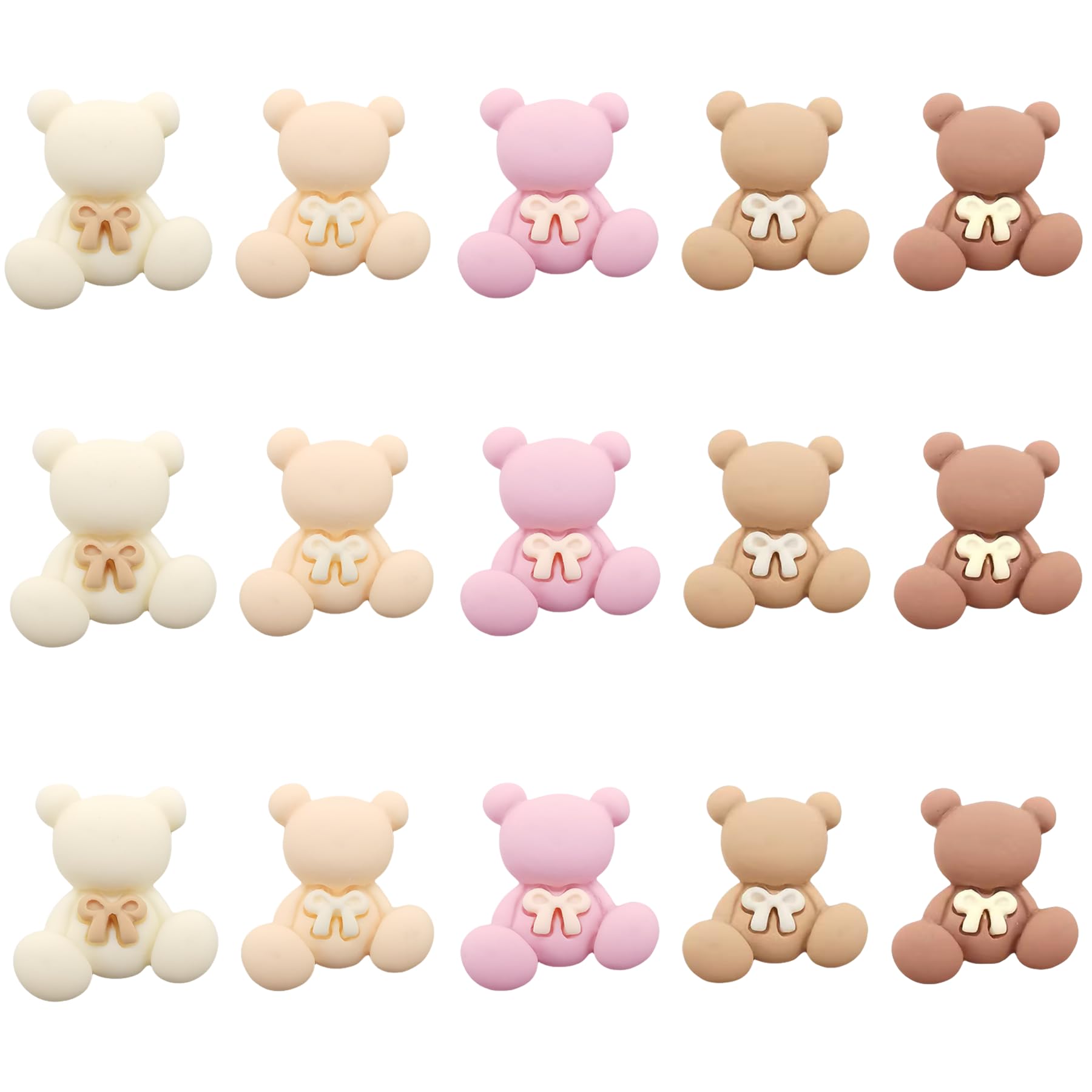 YOJO 15Pcs Strong Fridge Magnets, Cute Bear Shaped Decorative Magnets, Colorful Refrigerator Magnets for Locker, Cabinet, White Board, Kitchen, Office